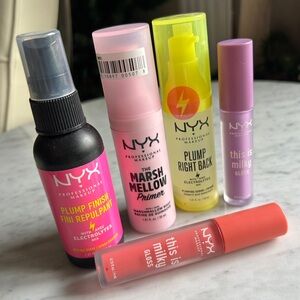 NYX Bundle Setting spray, serum primer, gloss NWT